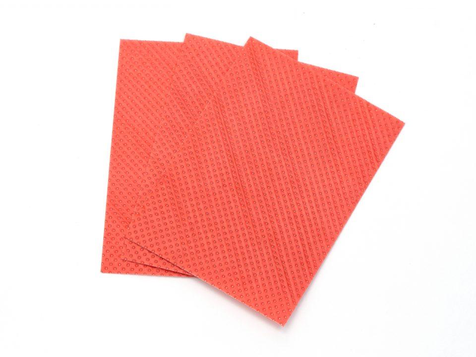 red cleaning wipes